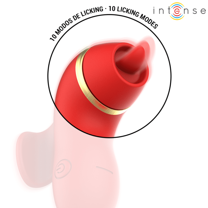 INTENSE - ESTIMULADOR DE PATTY COM 4 PONTAS, SUCÇÃO, TOQUES, CÓCEGAS E LAMBIDAS