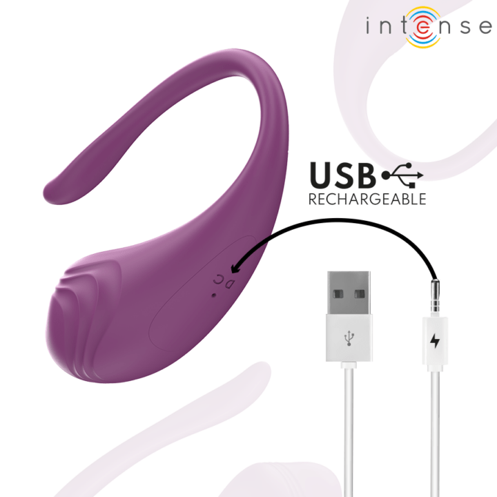 INTENSE - OVO VIBRATÓRIO ROXO OLIVIA COM CONTROLE REMOTO