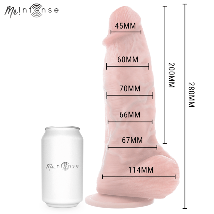 MR INTENSE - DILDO DE SILICONE EXTRAGRANDE SPENCER 28 CM -Ø- 7,3 CM