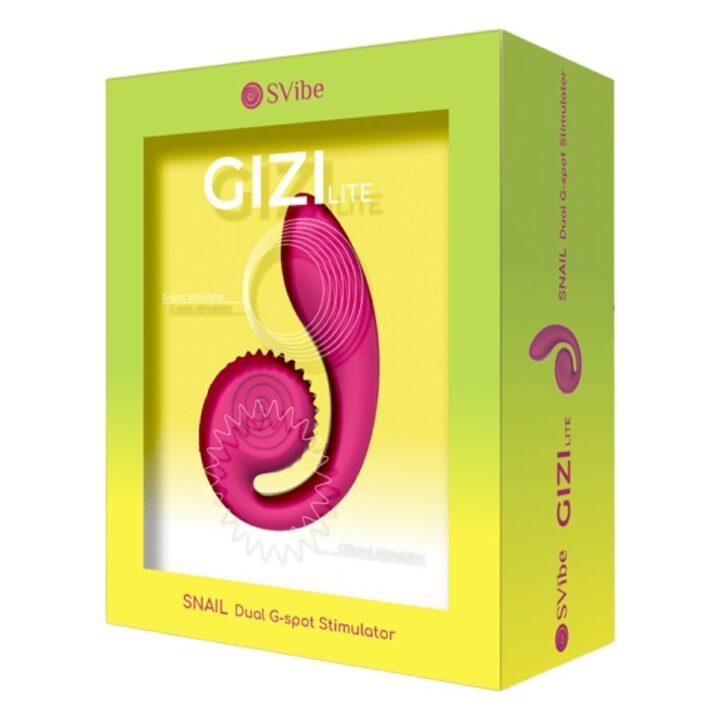 SNAIL VIBE - GIZI LITE VIBRADOR ROSA DUPLO PARA PONTO G E CLITÓRIS