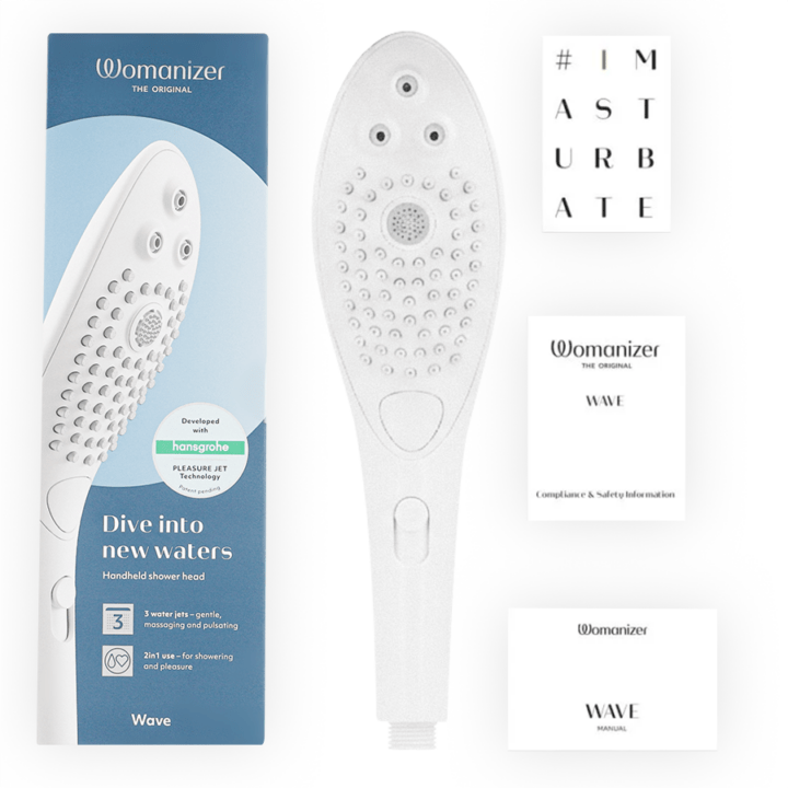 WOMANIZER - CHUVEIRO ESTIMULANTE CLITORIAL WAVE BRANCO