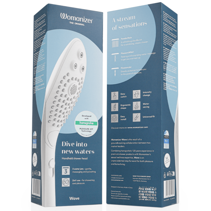 WOMANIZER - CHUVEIRO ESTIMULANTE CLITORIAL WAVE BRANCO