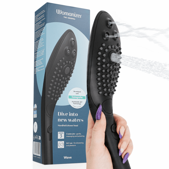 WOMANIZER - CHUVEIRO ESTIMULANTE CLITORIAL WAVE PRETO