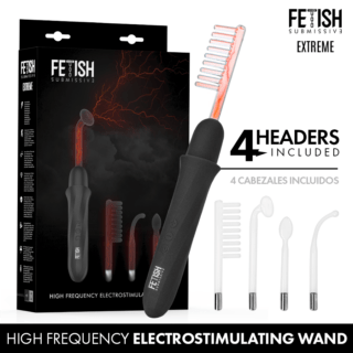 FETISH SUBMISSIVE - VIBRADOR WAND ELECTROESTIMULACIÓN ALTA FRECUENCIA