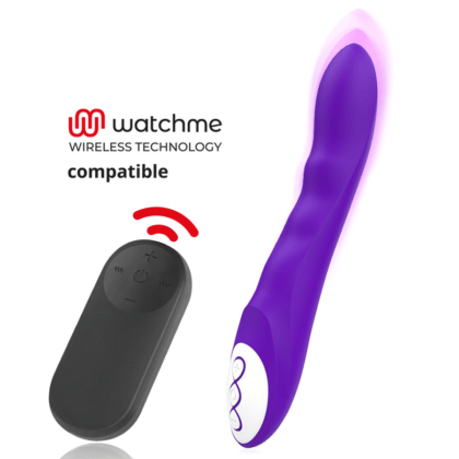 GALATEA - DANTE VIBRADOR ROXO + CONTROLO REMOTO WATCHME