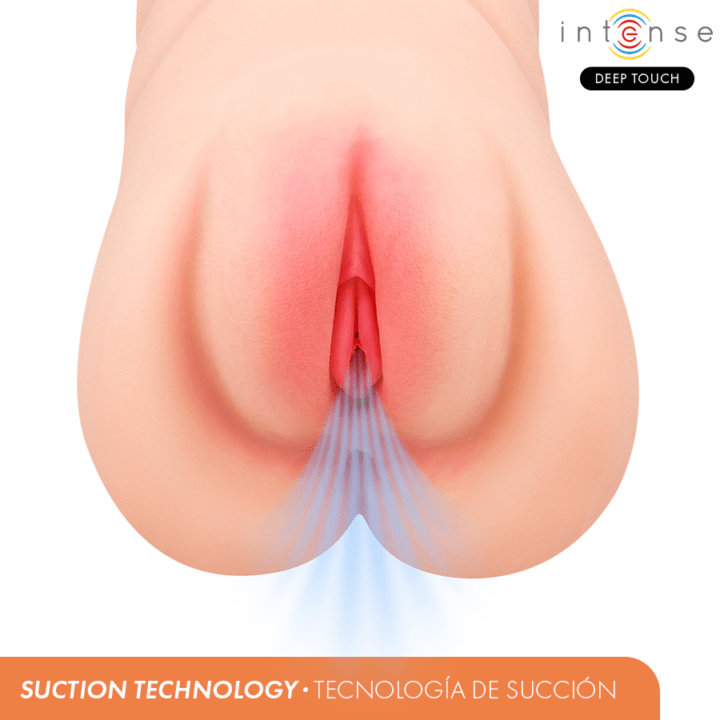 INTENSE DEEP TOUCH - MASTURBADOR ANAL E VAGINAL KRISTA COM SUCÇÃO, VIBRAÇÃO E EFEITOS SONOROS - 1,2 KG