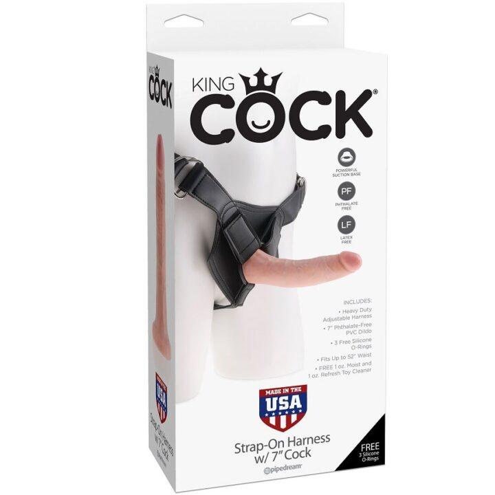 KING COCK - HARNESS COM PÊNIS REALISTA 17,8 CM