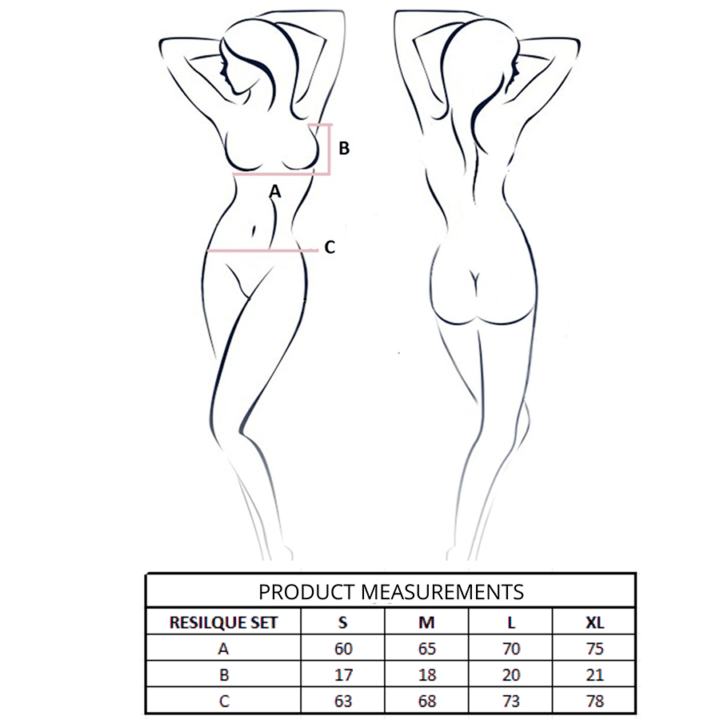 PASSION - CONJUNTO DE SUTIÃ + TANGA RESILQUE BRANCO L/XL