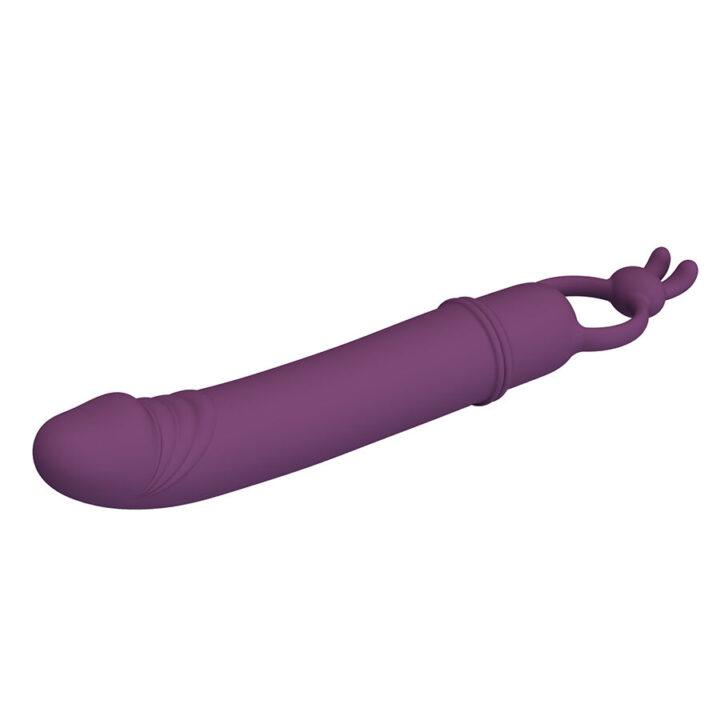 PRETTY LOVE - CORA VIBRADOR EM FORMATO DE PÊNIS COM ANEL DE RESISTÊNCIA