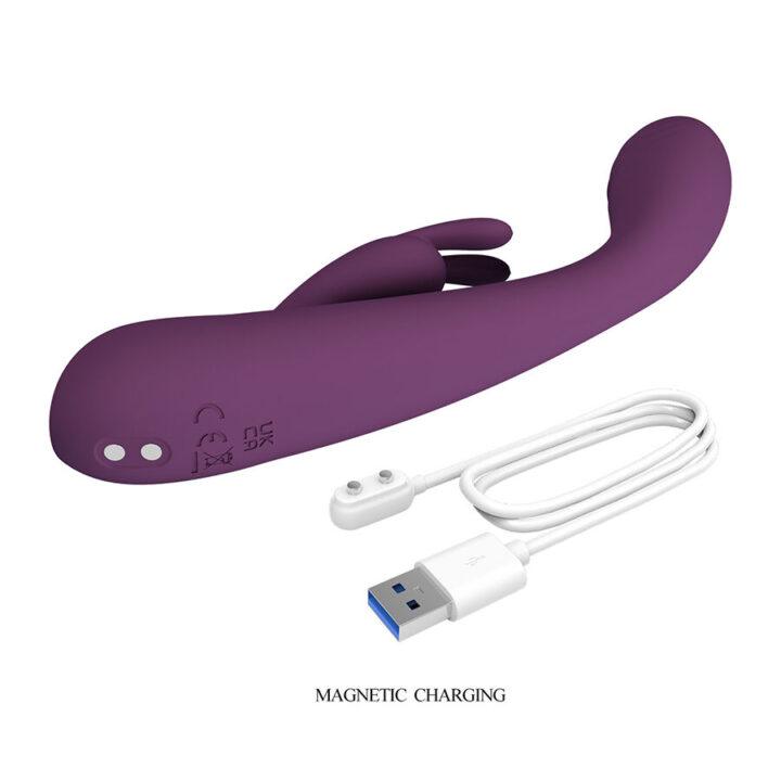 PRETTY LOVE - EMMA VIBRADOR ROXO RABBIT COM ESTIMULADOR