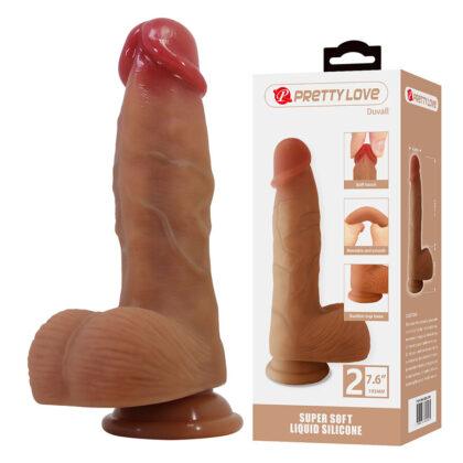 PRETTY LOVE - DUVALL DILDO REALISTA COM VENTOSA 19,3 CM -Ø- 4,5 CM