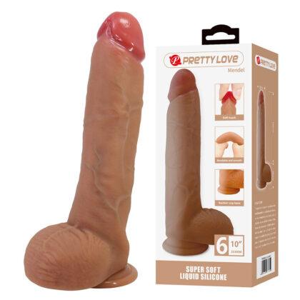 PRETTY LOVE - MENDEL DILDO REALISTA COM VENTOSA 25,5 CM -Ø- 5,6 CM