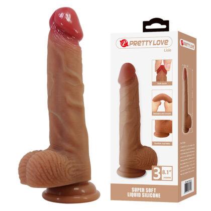 PRETTY LOVE - LISLE DILDO REALISTA COM VENTOSA 20,6 CM -Ø- 4,2 CM