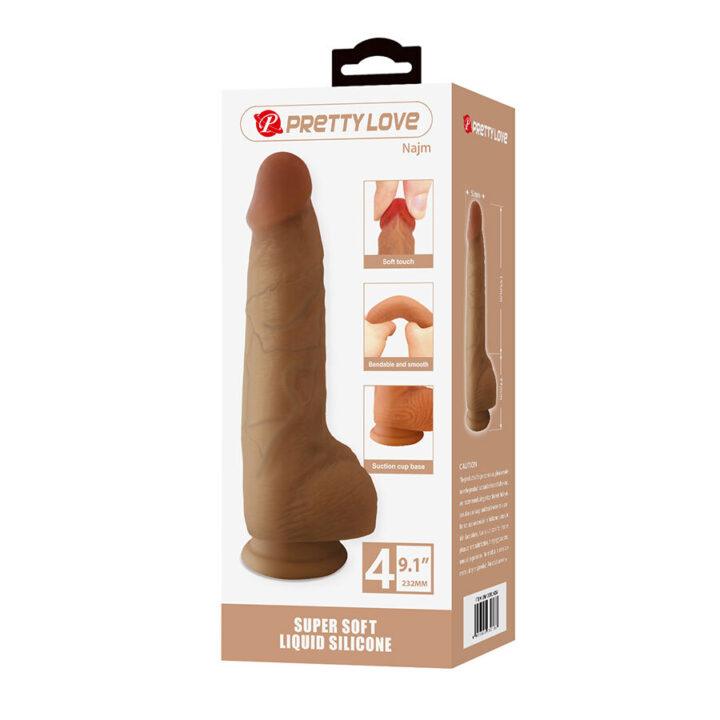 PRETTY LOVE - NAJM DILDO REALISTA COM VENTOSA 23,2 CM -Ø- 5,5 CM