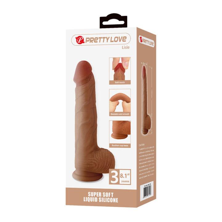 PRETTY LOVE - LISLE DILDO REALISTA COM VENTOSA 20,6 CM -Ø- 4,2 CM