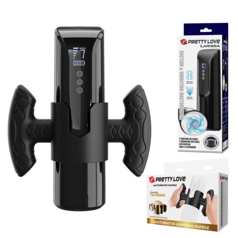 PRETTY LOVE - LARISSA MASTURBADOR DE SUCÇÃO COM VIBRAÇÃO + SUPORTE