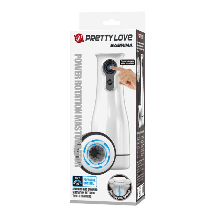PRETTY LOVE - SABRINA MASTURBADOR MASCULINO GIRATÓRIO E BALANÇANTE