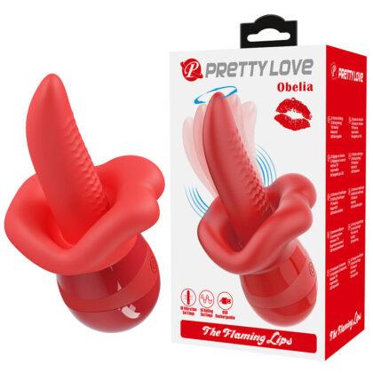 PRETTY LOVE - OBELIA VIBRADOR DE LÍNGUA COM MOVIMENTO ORBITAL