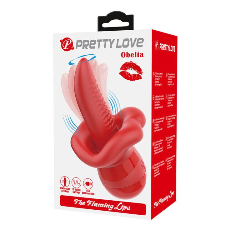 PRETTY LOVE - OBELIA VIBRADOR DE LÍNGUA COM MOVIMENTO ORBITAL