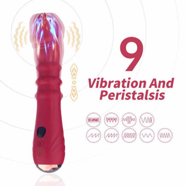 ARMONY - VIBRADOR ESTIMULADOR TERMO-AJUSTÁVEL POINT A DILDO VERMELHO