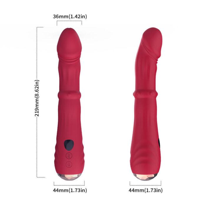ARMONY - VIBRADOR ESTIMULADOR TERMO-AJUSTÁVEL POINT A DILDO VERMELHO