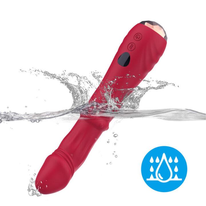 ARMONY - VIBRADOR ESTIMULADOR TERMO-AJUSTÁVEL POINT A DILDO VERMELHO