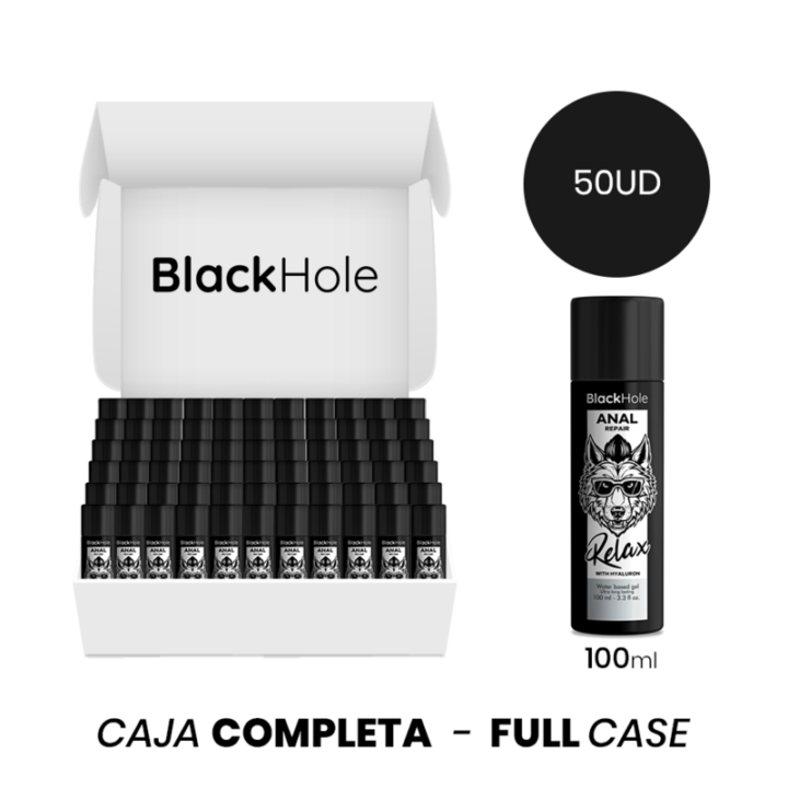 MOQ 50 - BLACK HOLE ANAL REPAIR RELAXANTE À BASE DE ÁGUA COM HIALURON 100 ML