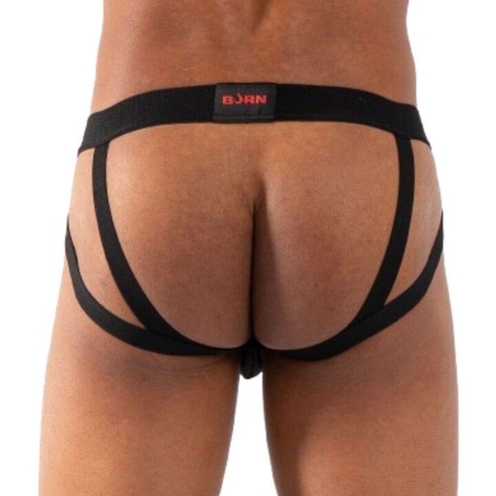 BURN - 011 CUECA JOCKSTRAP DUPLA PRETA TAMANHO XL