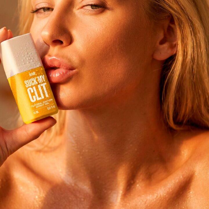 INTT - SUCK MY CLIT GEL COM EFEITO DE SUCÇÃO MANGA TROPICAL 15 ML