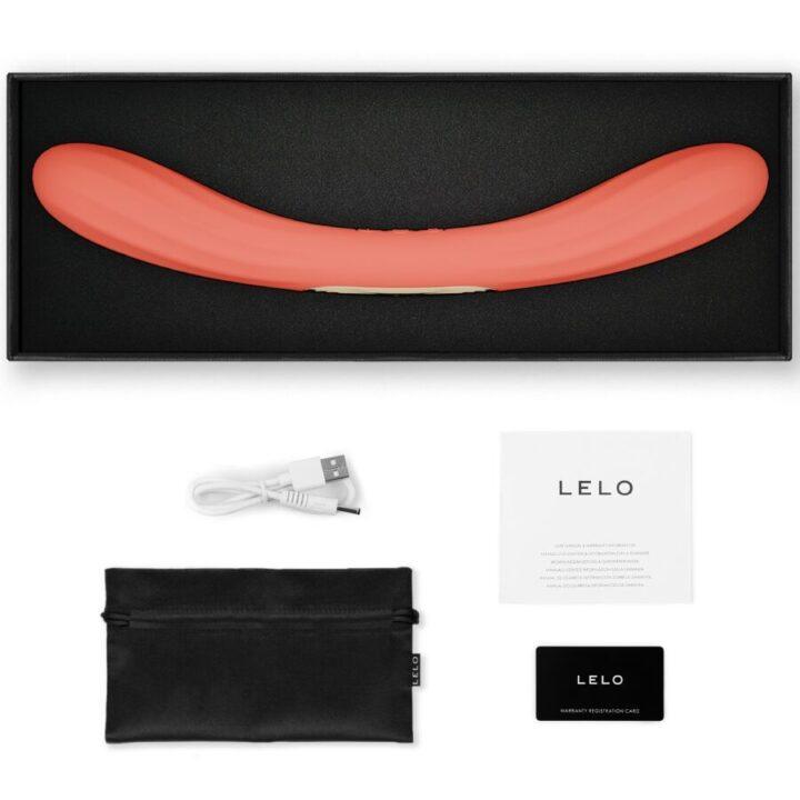 LELO - BOOMERANG DOUBLE ENDED VIBRATOR CORAL RED