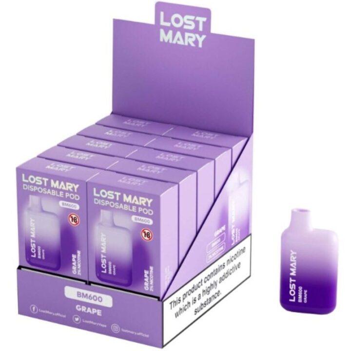 LOST MARY - BM600 NICOTINA VAPER 2% UVA DESCARTÁVEL