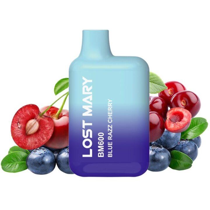 LOST MARY - (EXPOSITOR PROFESSIONAL PACK -10 UNIDADES) BM600 NICOTINE VAPER 2% DESCARTÁVEL AZUL RAZZ CHERRY