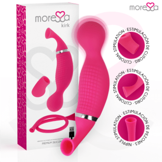 MORESSA - KIRK DUO SUCÇÃO + MASSAGEADOR MULTI-PERFORMANCE PREMIUM SILICONE RECARREGÁVEL