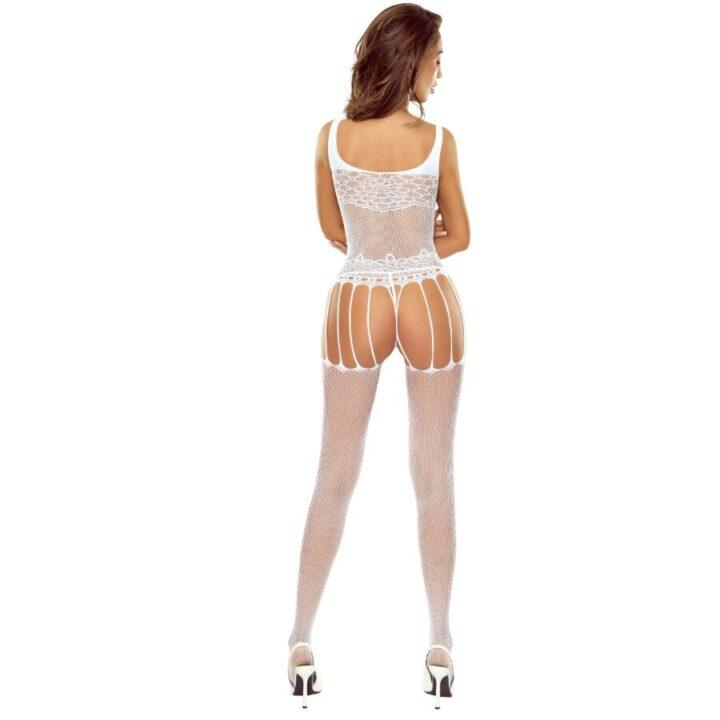 PASSION - BS119 MEIA-CALÇA FLORAL BRANCA