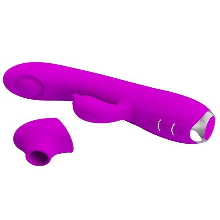 PRETTY LOVE - REGINA VIBRADOR RECARREGÁVEL - GEL DE SUCÇÃO ROXO