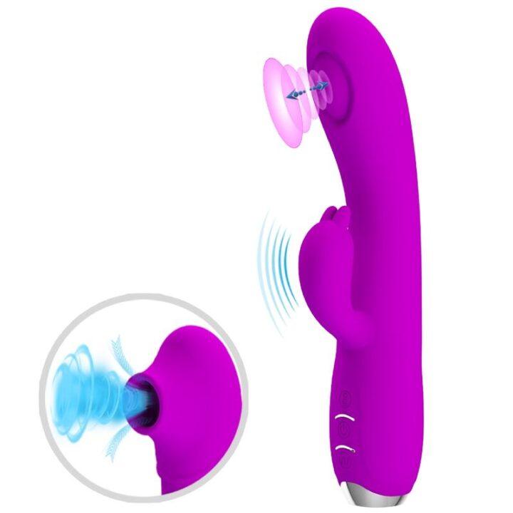 PRETTY LOVE - REGINA VIBRADOR RECARREGÁVEL - GEL DE SUCÇÃO ROXO