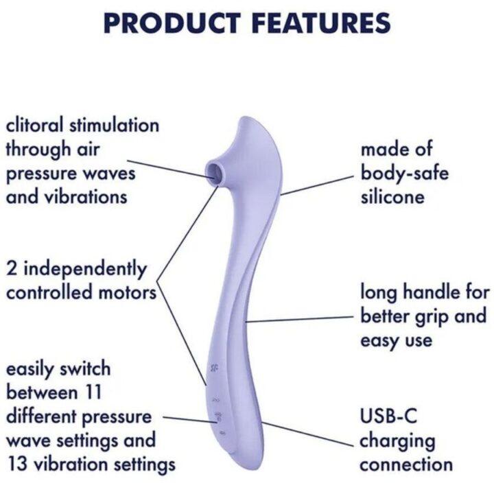 SATISFYER - EASY LOVER VIBRADOR & ESTIMULADOR AIR PULSE