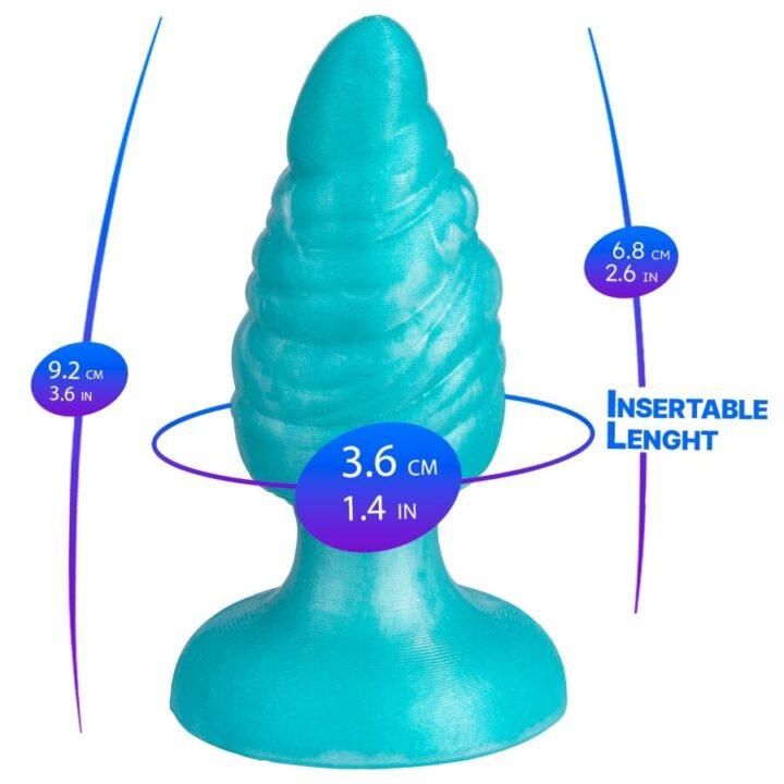 SILEXD - MELTY PLUG ANAL DE DERRETIMENTO FANTASY DE SILICONE LÍQUIDO TERMOREATIVO AZUL CELESTIAL 9,2 CM