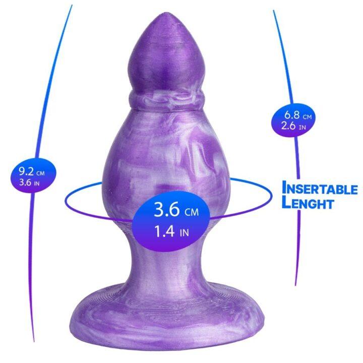 SILEXD - QUEEN ANAL PLUG FANTASY LIQUID SILICONE THEMORREATIVE PURPLE 9.2 CM
