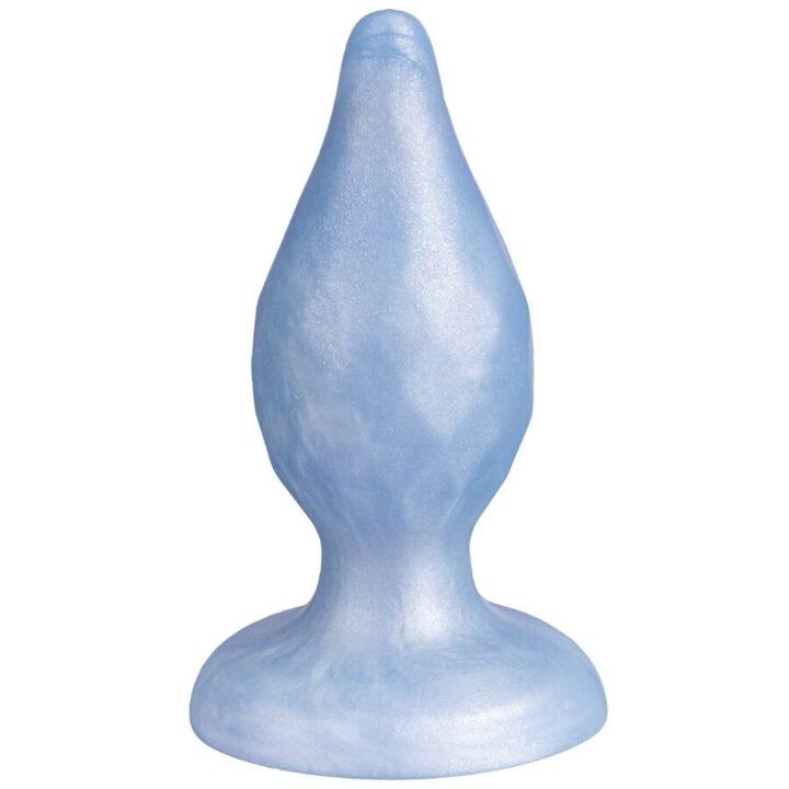 SILEXD - DIAMOND PLUG ANAL FANTASY DE SILICONE LÍQUIDO TERMOREATIVO AZUL PEROLADO 9,2 CM