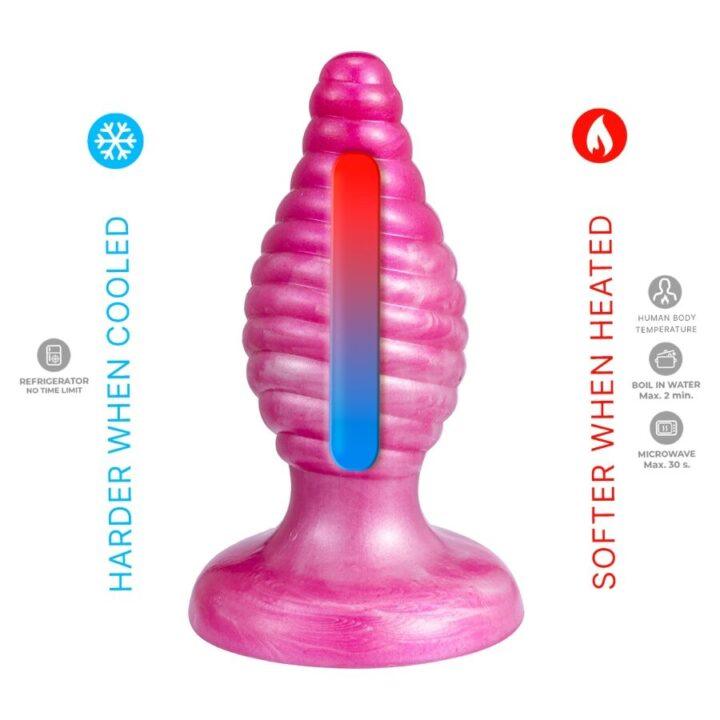 SILEXD - CHERRY PLUG ANAL FANTASY DE SILICONE LÍQUIDO TERMOREATIVO ROSA 9,2 CM