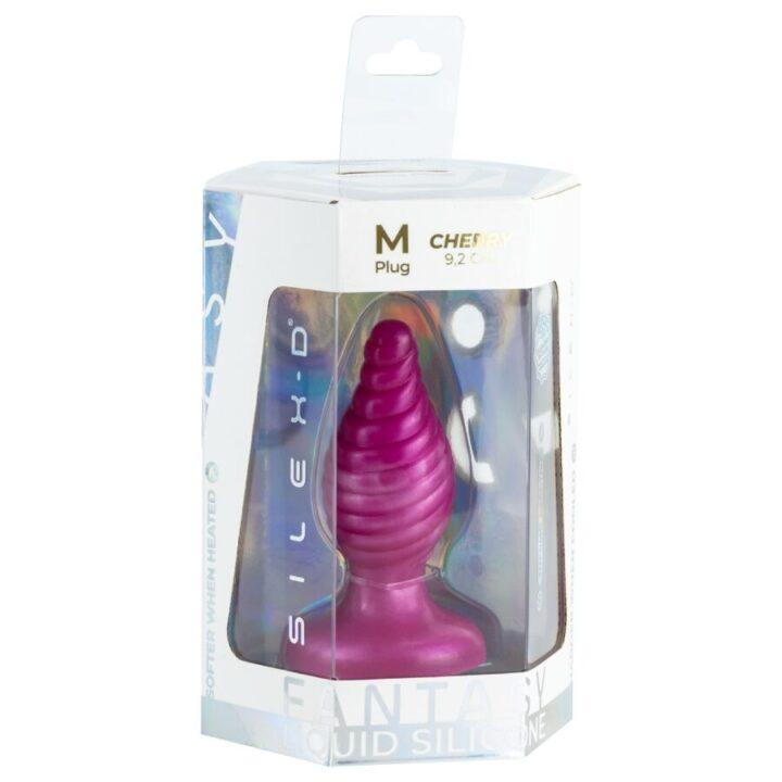 SILEXD - CHERRY PLUG ANAL FANTASY DE SILICONE LÍQUIDO TERMOREATIVO ROSA 9,2 CM