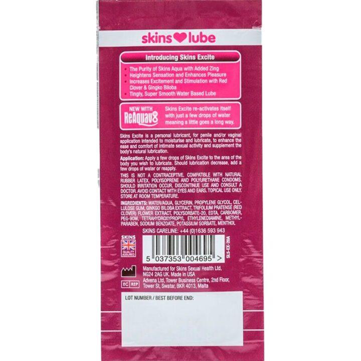 SKINS - EXCITE WATER-BASED LUBRICANT SINGLE-DOSE 5 ML