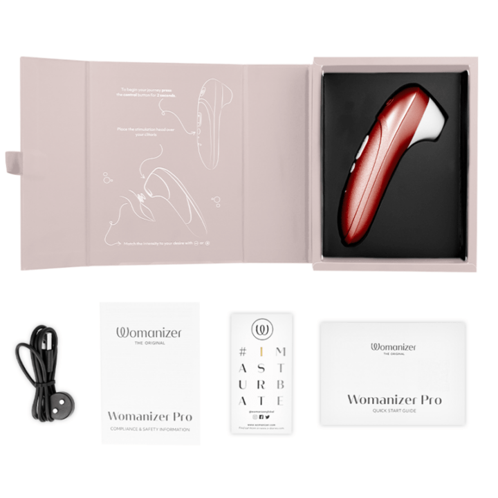WOMANIZER - PRO VIBRANT CLITORAL STIMULATOR BURGUNDY