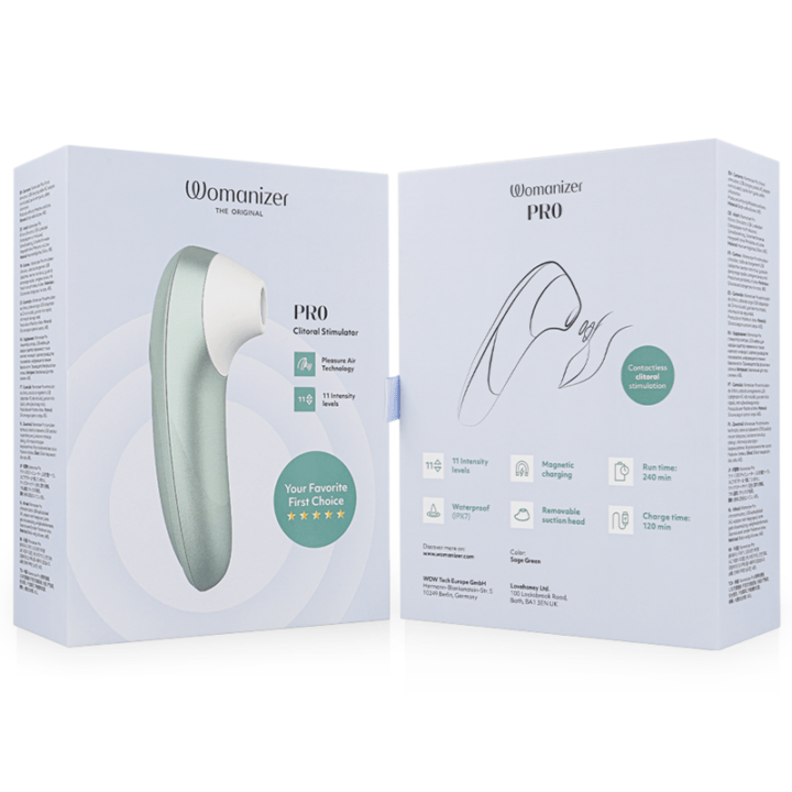 WOMANIZER - PRO VIBRANT CLITORAL STIMULATOR SAGE GREEN