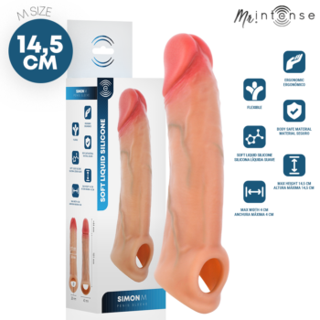 Mr Intense Simon M Capa de Silicone para Pénis 14,5 cm x 4 cm
